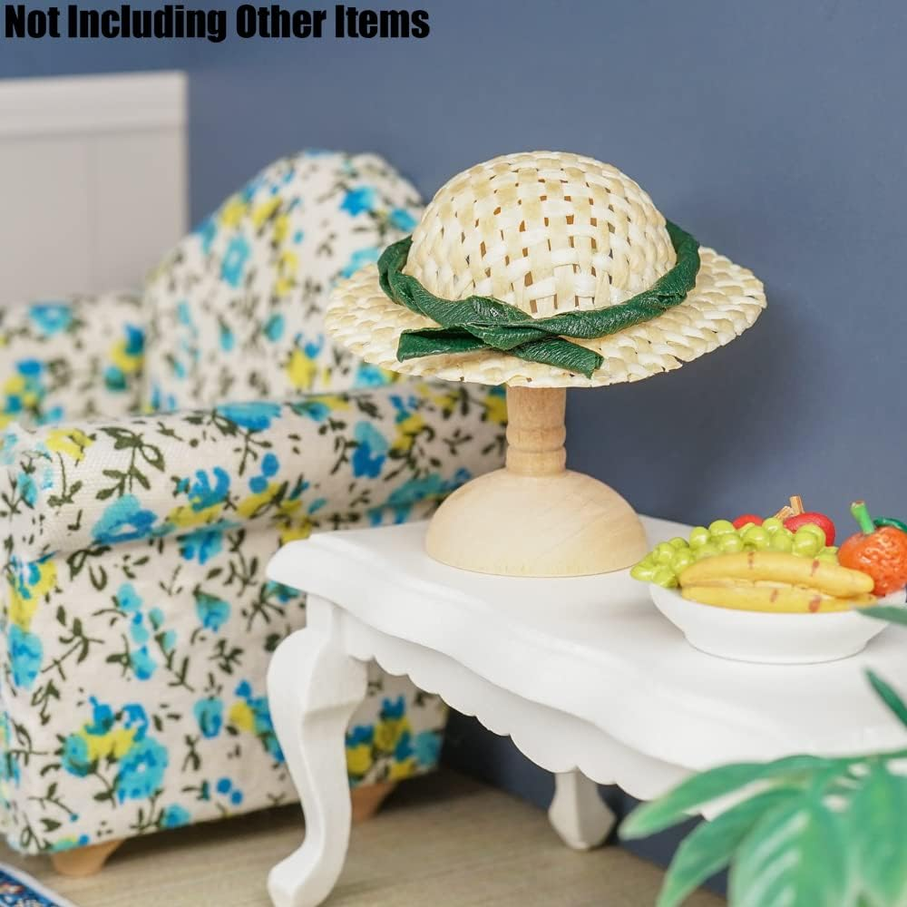 Odoria 1/12 Scale Dolls House Miniature Hat with Stand Dollhouse Accessories image number 4