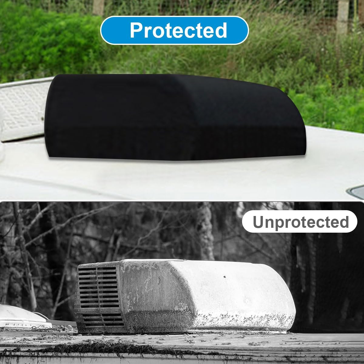 RV Camper Air Conditioner Cover Trailer AC Covers for RV Roof Unit, Compatible with Recpro 9.5K, Dometic Penguin II RV Air Conditioner Winter Covers for outside - RV A/C Cover for Roof image number 3