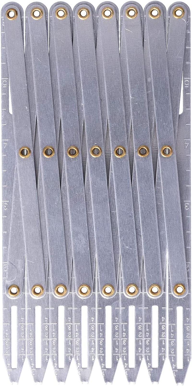 Expanding Sewing Gauge, Aluminum Sewing Gauge Quilting Button Sewing Tool Quilting Ruler Set Expanding Equal Space Divider Retractable Button Maker for Pleats Crafts