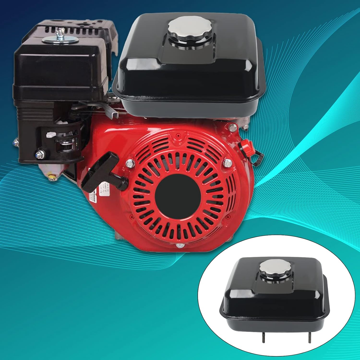 3L Gas Fuel Tank Kit, Replacement for Honda GX200 GX160 GX140 Engine, Harbor Freight Predator 196CC 212CC R210 Engine, Baja Warrior Heat 5.5HP 6.5HP MB165 MB200 Mini Bike image number 2