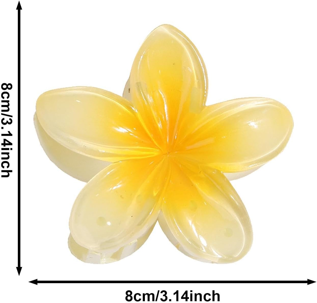 GEUGECY Flower Hair Claw Clips | Hawaiian Flower Hair Clip | Hawaiian Non Slip Hair Jaw Clip | Flower Claw Clips for Women Girls, Strong Hold Hawaiian Style image number 4