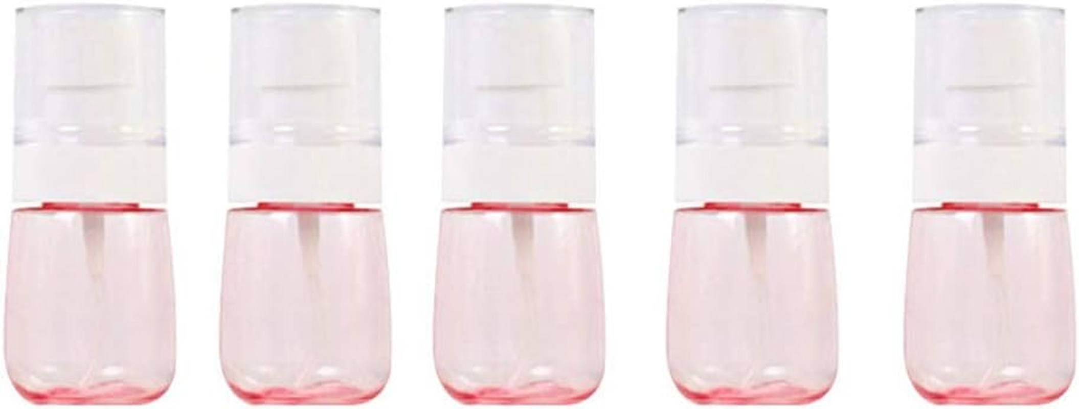 Lihaer Empty Atomiser Bottles Portable Small Spray Bottles Set with 5 Pieces Fine Mist Clear Squirter Liquid Containers for Home, Garden, Cleaning, Travel, Perfume Pink 2# 30Ml