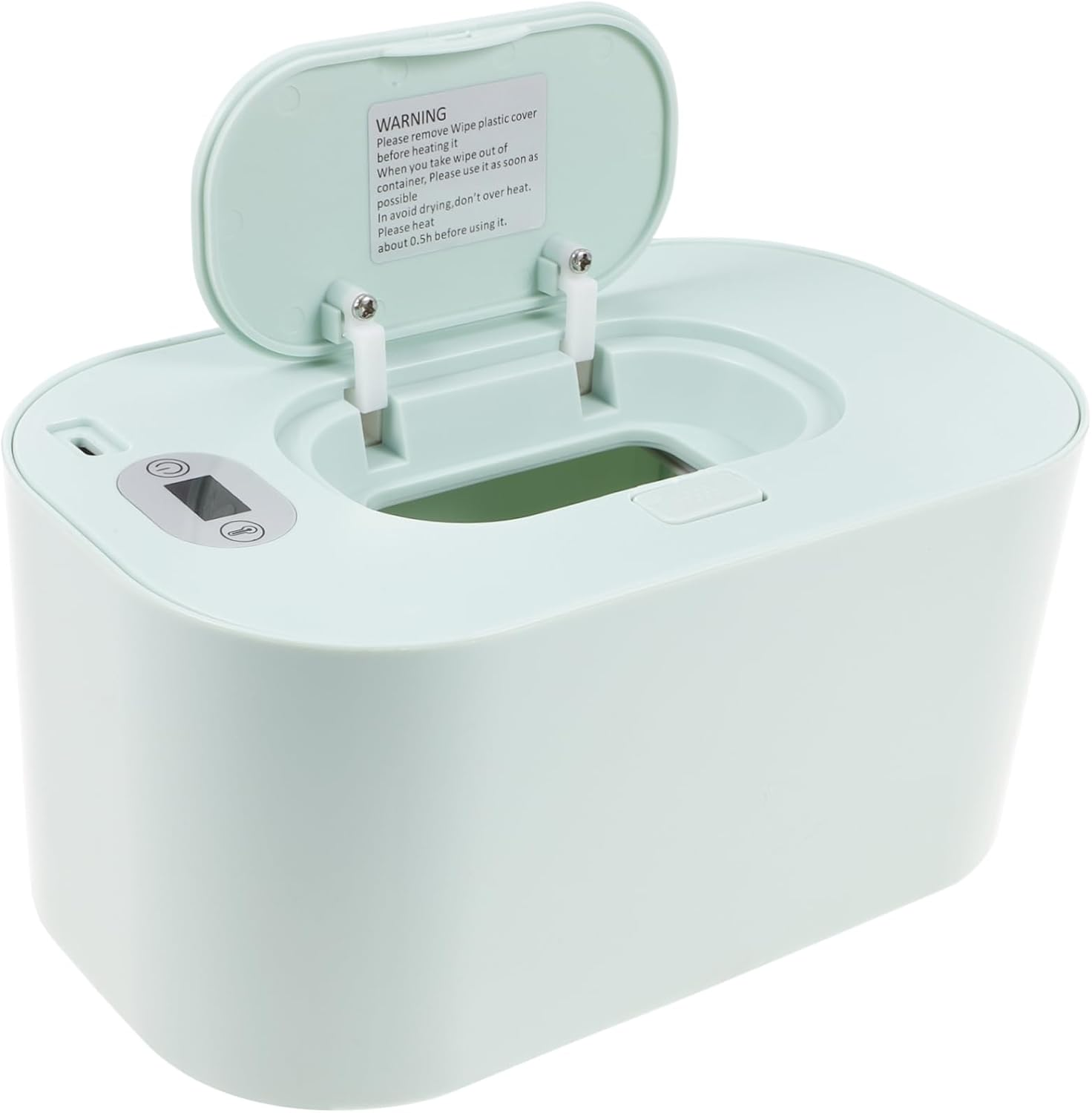 Portable USB Baby Wipe Warmer Tissue Dispenser Intelligent Temperature Control, Green Wet Tissue Warmer for Home and Car Use image number 3