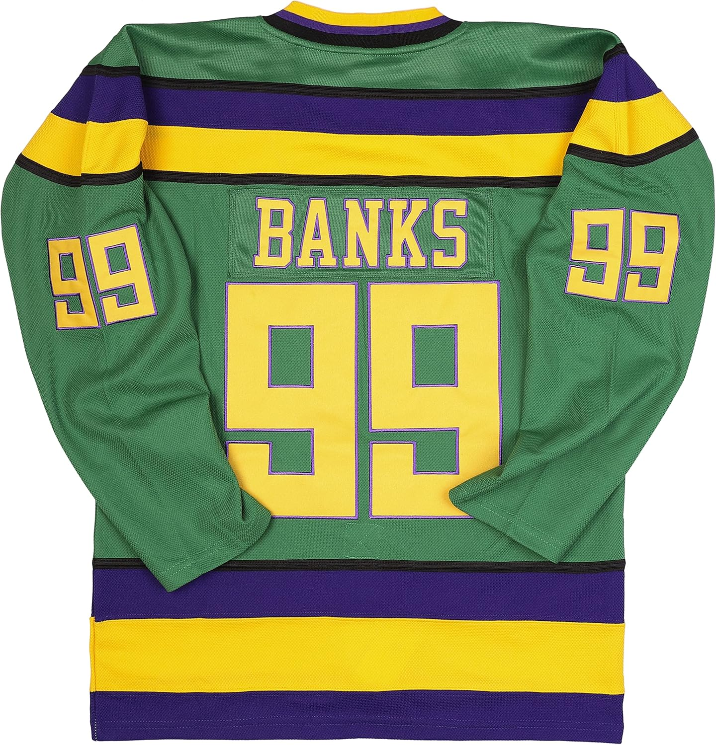 Mighty Ducks Ice Hockey Jersey #96 Charlie Conway #99 Adam Banks,90S Movie Hockey Jersey for Men and Women image number 1