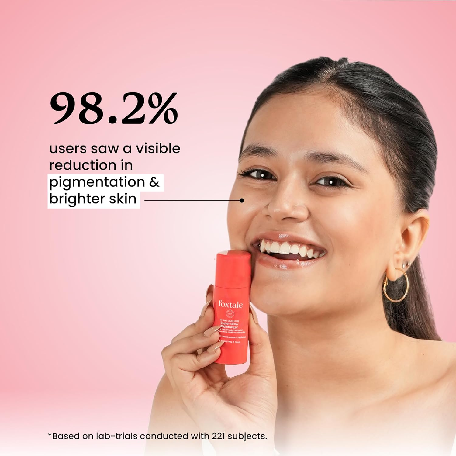 Foxtale Vitamin C Super Glow Moisturizer with Niacinamide, Squalene for Instant Brightening, Hydration & Glowing Skin | Reduces Dark Spots, Uneven Skin Tone, Pigmentation Women, Men - 15Ml