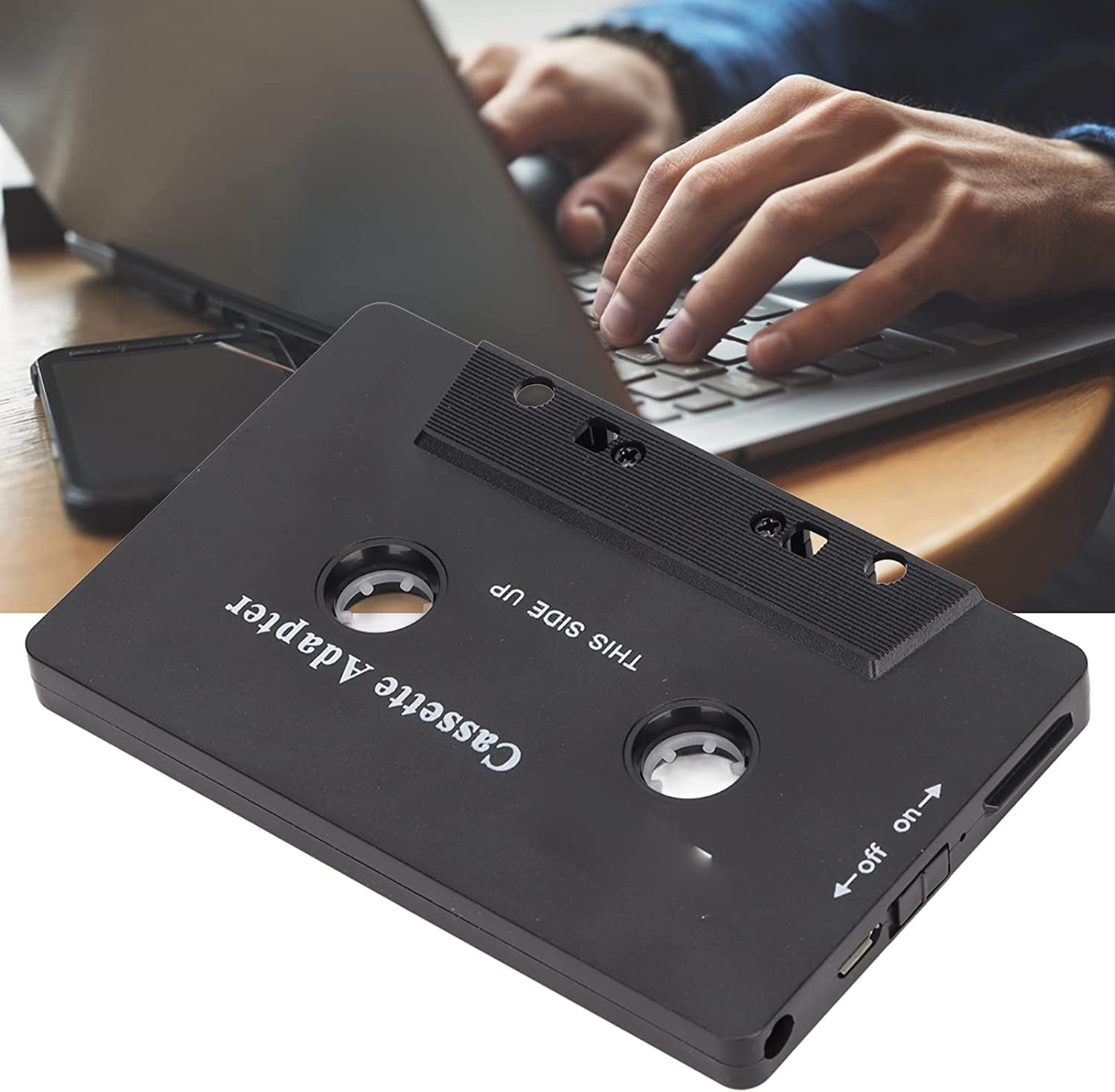 Bluetooth Cassette Adapter High Fidelity Stereo Tape Aux Receiver for Car Tablet image number 3