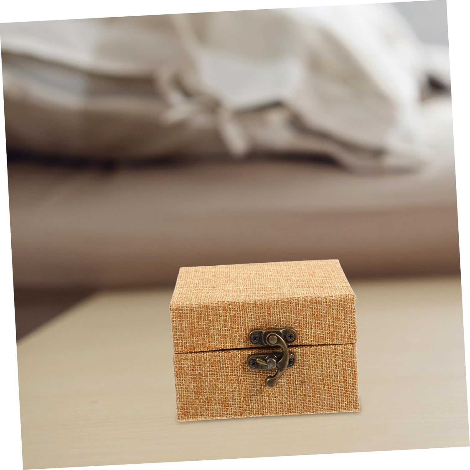 Angoily Boys and Girls Prize Treasure Chest Wooden Ink Box Brocade Jewelry Organizer Calligraphy Stamp Storage Chinese Painting Ink Pad Box