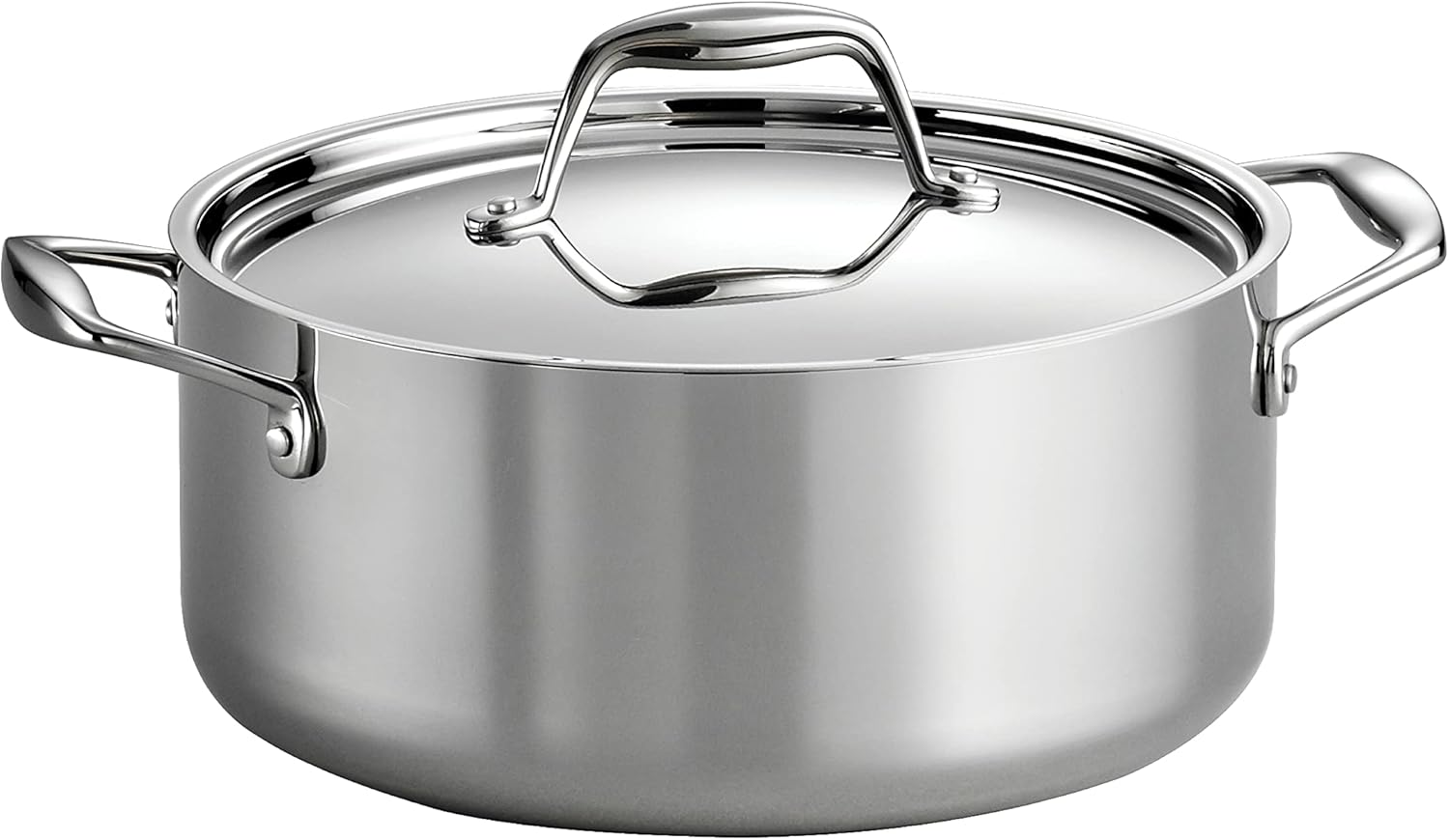 Tramontina 80116/025DS Gourmet Stainless Steel Induction-Ready Tri-Ply Clad Covered Dutch Oven, 5-Quart, Nsf-Certified, Made in Brazil image number 2