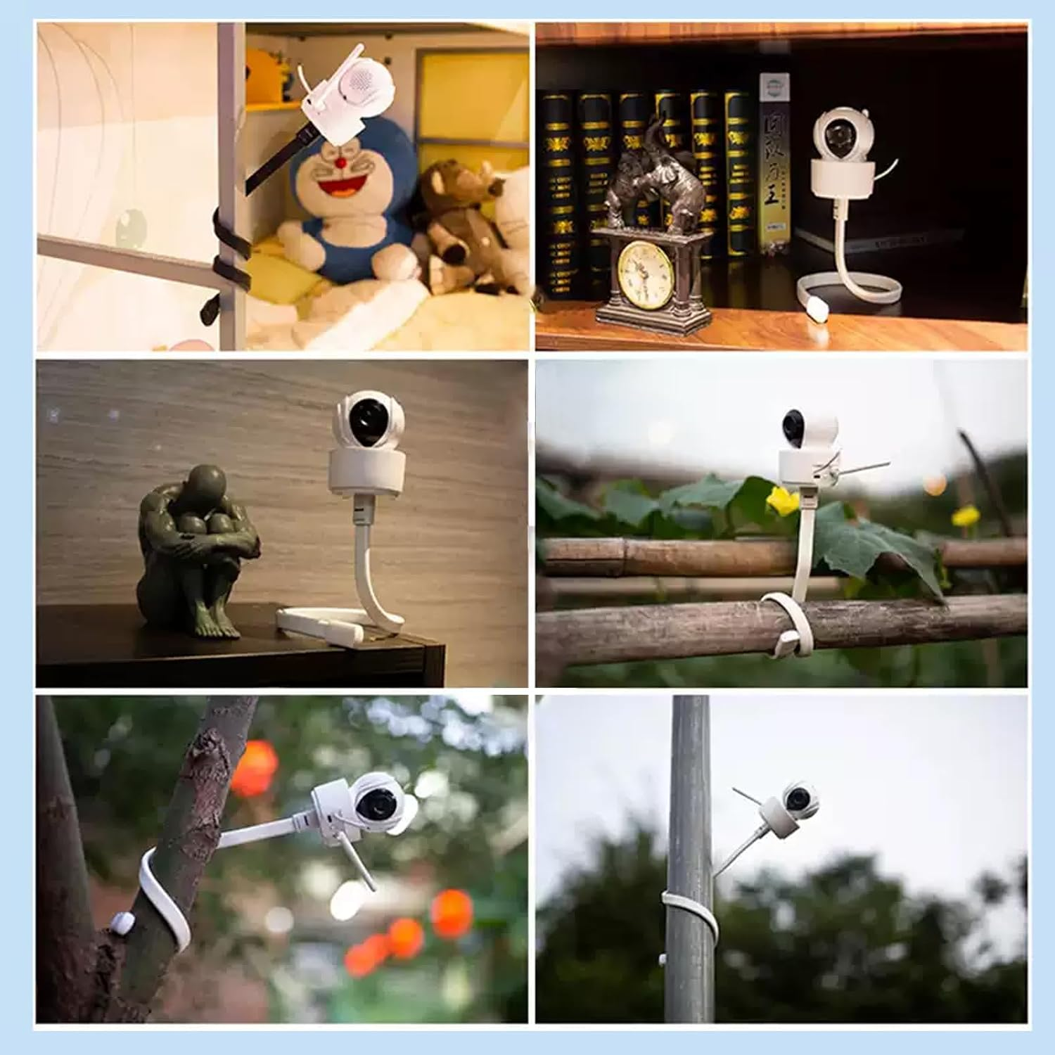 Aiyraa Baby Monitor Holder for Eufy Spaceview, Tp-Link Tapo C200/C210/C220, Reolink E1/E1 Pro, Flexible Camera Holder, No Holes, for Baby Room image number 3