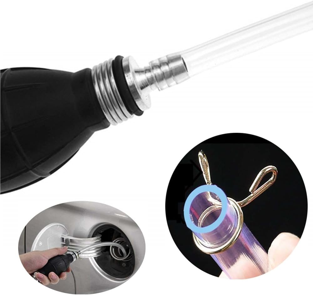 Manual Oil Extractor for Vehicles, 1 Pcs Oil Pipe, Oil Pump, Cuicanfla Clear Fuel Line Assembly Hose,One-Way Valve for Vehicles, Water Pump, Water Change,Fish Tank image number 1