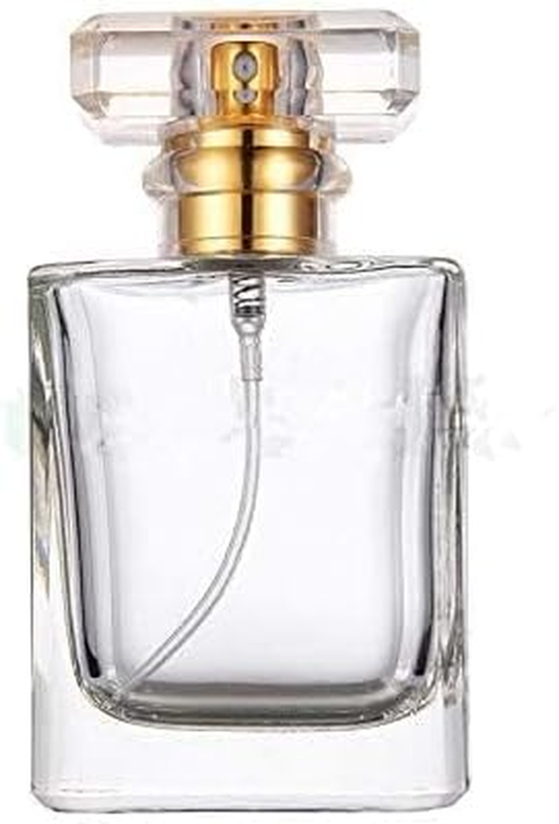 Z&eacute;nitude Glassworks 100Ml Empty Glass Perfume Spray Bottle Refillable Rectangular Gold