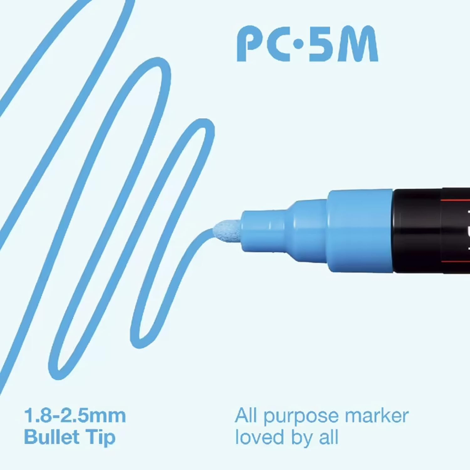 Posca PC5M 2.5Mm Medium Bullet Tip Marker, Black/White (4 Piece Set) image number 5