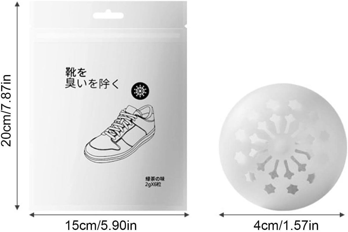 Deodorizer Balls - Shoe Fresheners - Shoe Deodorizer Balls 30 Pack - Air Freshener Sneaker Shoe Deodorizer Balls - Shoe Odour Eliminators for Shoes,Gym Bag,Drawers, for Men - Green Tea Scent image number 4