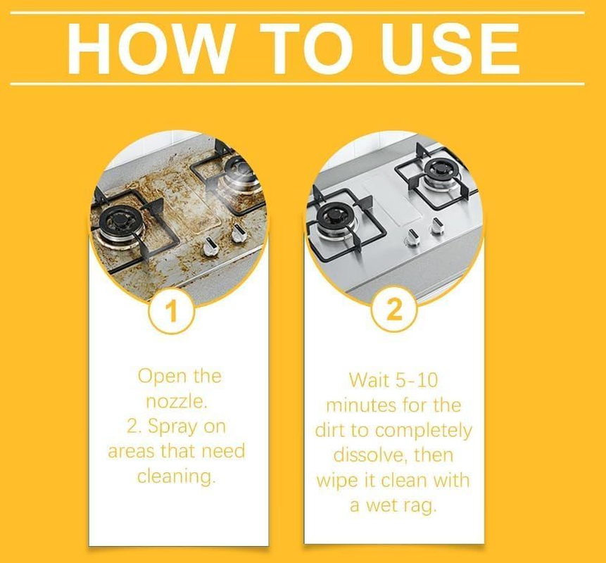 2025 New Multifunctional Kitchen Foam Cleaner & Degreaser Spray &ndash; Heavy-Duty Foaming Cleaner for Stubborn Stains, Range Hoods, Grime & Grease &ndash; Ideal for UK Kitchens (1) image number 2