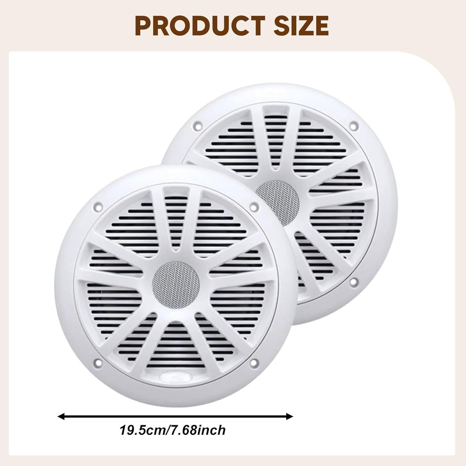 Fashioncha 2Pcs Marine Speakers Weather Resistant Accessory Practical Easy Installation Premium Durability Replacement Waterproof image number 3