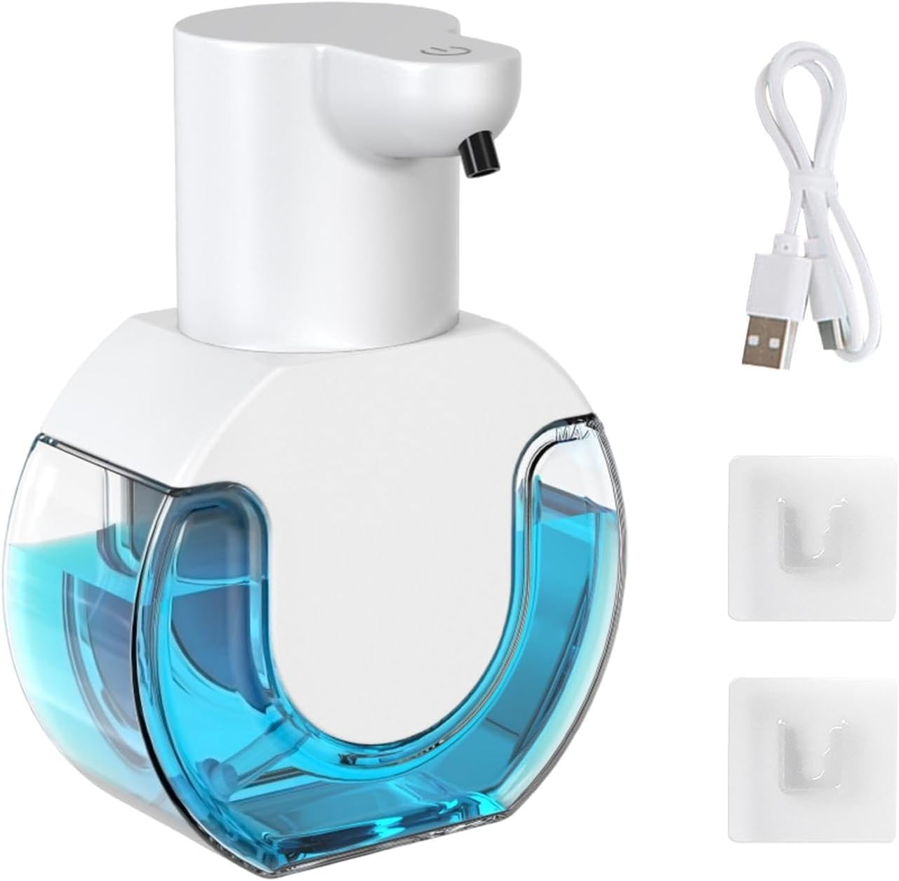 Ludopam Automatic Soap Dispenser, Wall Mounted or Tabletop Touchless Soap Dispenser 420Ml,4 Adjustable Soaps, Rechargeable，Waterproof, Smart Sensor,Soap Dispenser for Bathroom and Kitchen image number 3