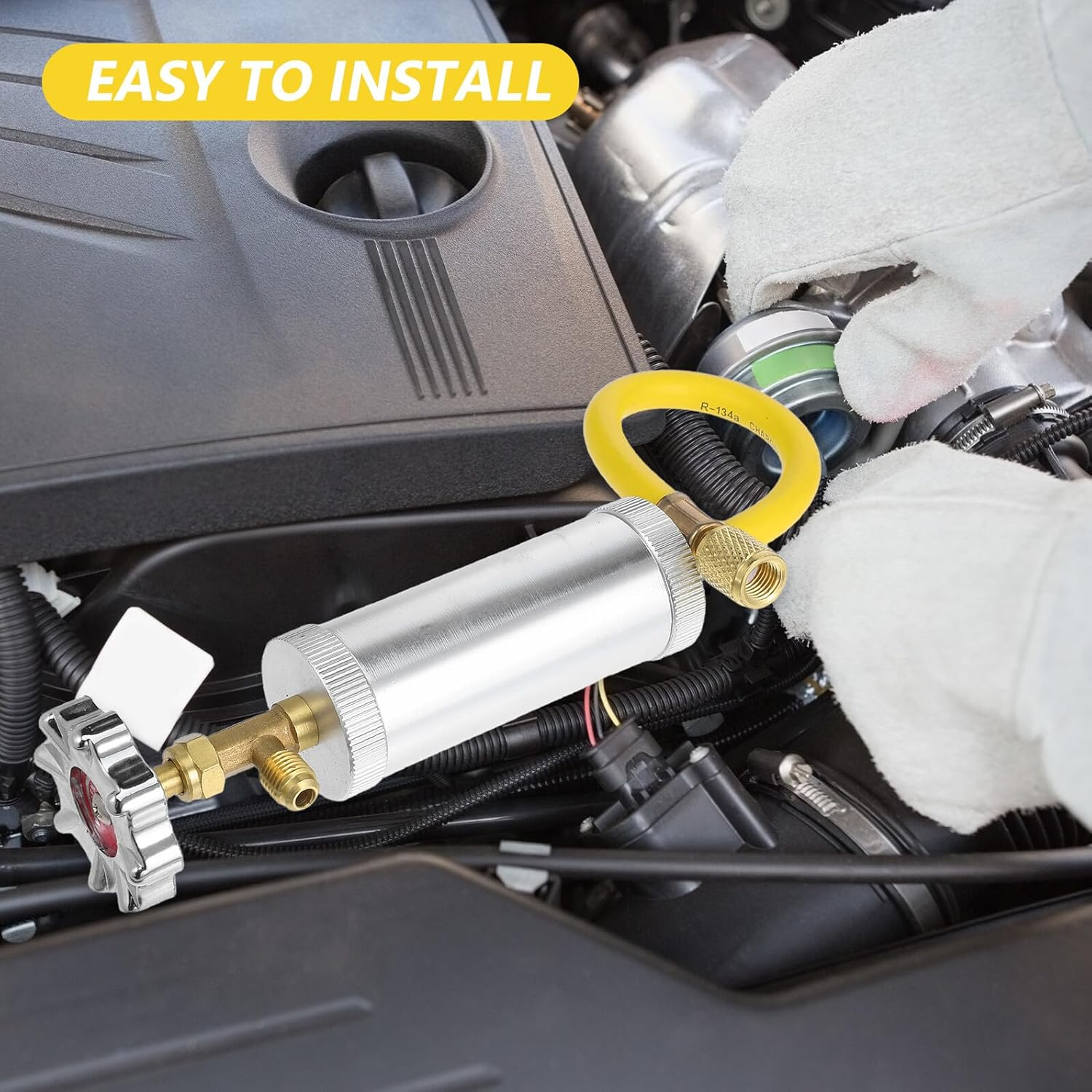 Gatuida Ac Oil Injector Tool for Automotive Refrigerant Oil Charging with Snap Quick Coupler, Precision Dye Injection Pump for Car Air Conditioning System Leak Detection And image number 4