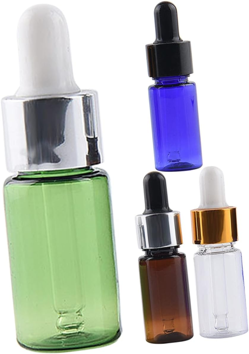 Gatuida 4Pcs Essential Oil Dropper Bottles Travel Friendly Empty Plastic Containers for Essential Oils Safe Durable Design Convenient for Travel and Daily Use (Random Color) image number 5