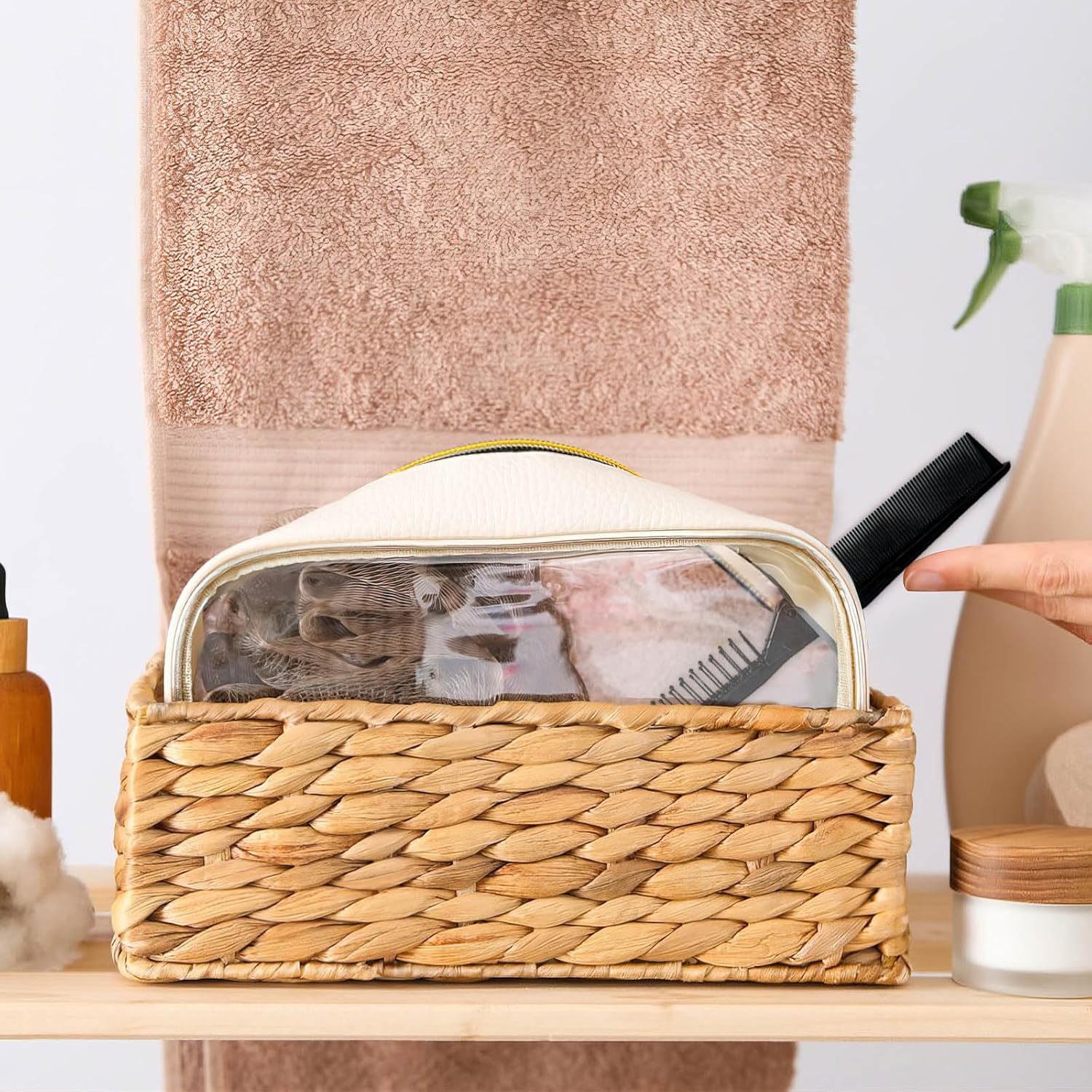 10 PCS Portable Travel Brush Folding Pocket Comb Foldable Hair Brush for Women and Men Mini Plastic Teasing Brush for Purse (Black) image number 5