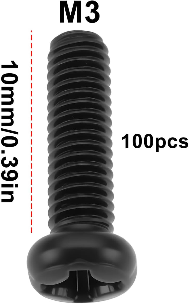 LT Easiyl 100Pcs Cross round Head Screws M3X10Mm 9804159 Compatible with RC Buggies Touring Cars Rally Cars image number 1