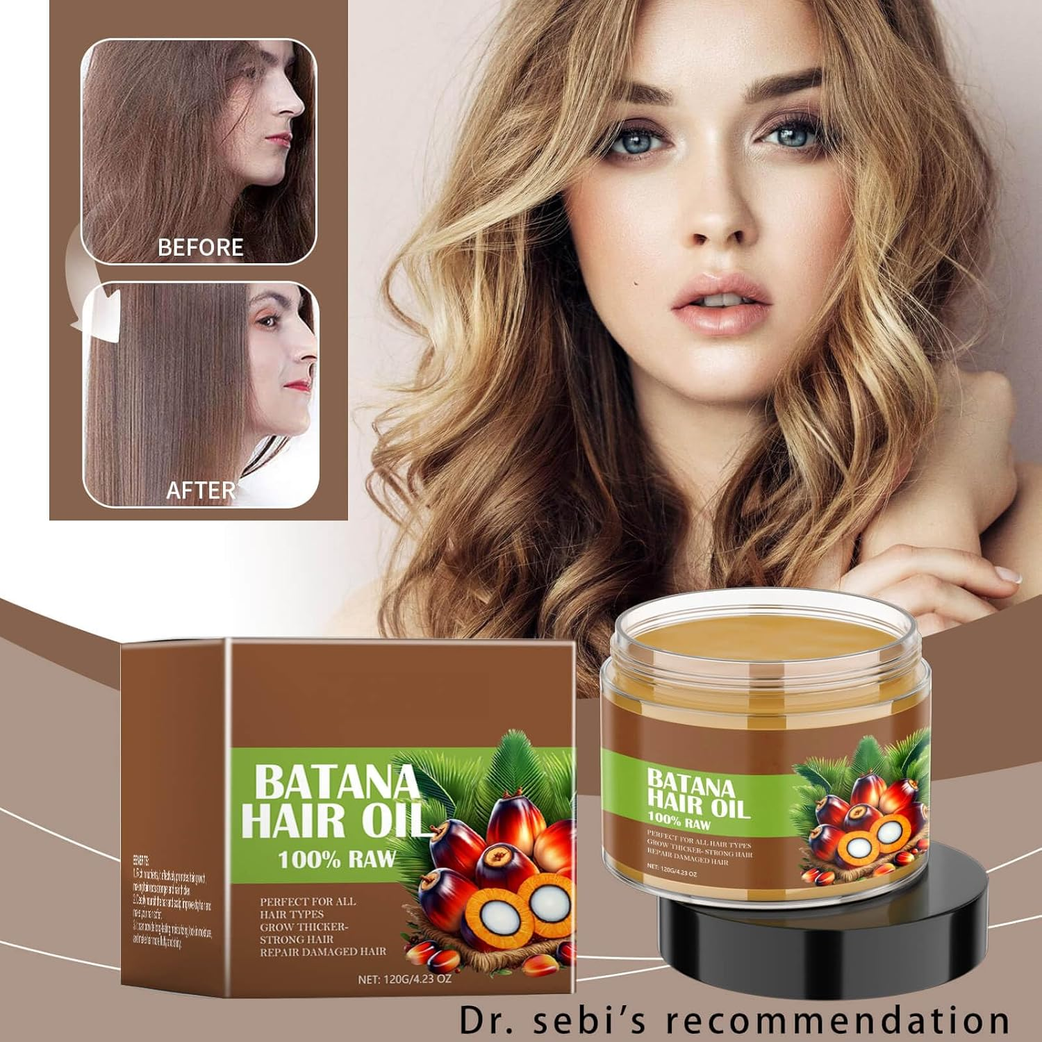 Generic 2PCS Raw Batana Oil,Organic Batana Oil,Batana Oil for Hair Growth,Botana Oil,Batana Miracle Hair Loss Oil,Batana Oil Cream for Hair Growth (2 PCS) - 2, 2 Pcs image number 6