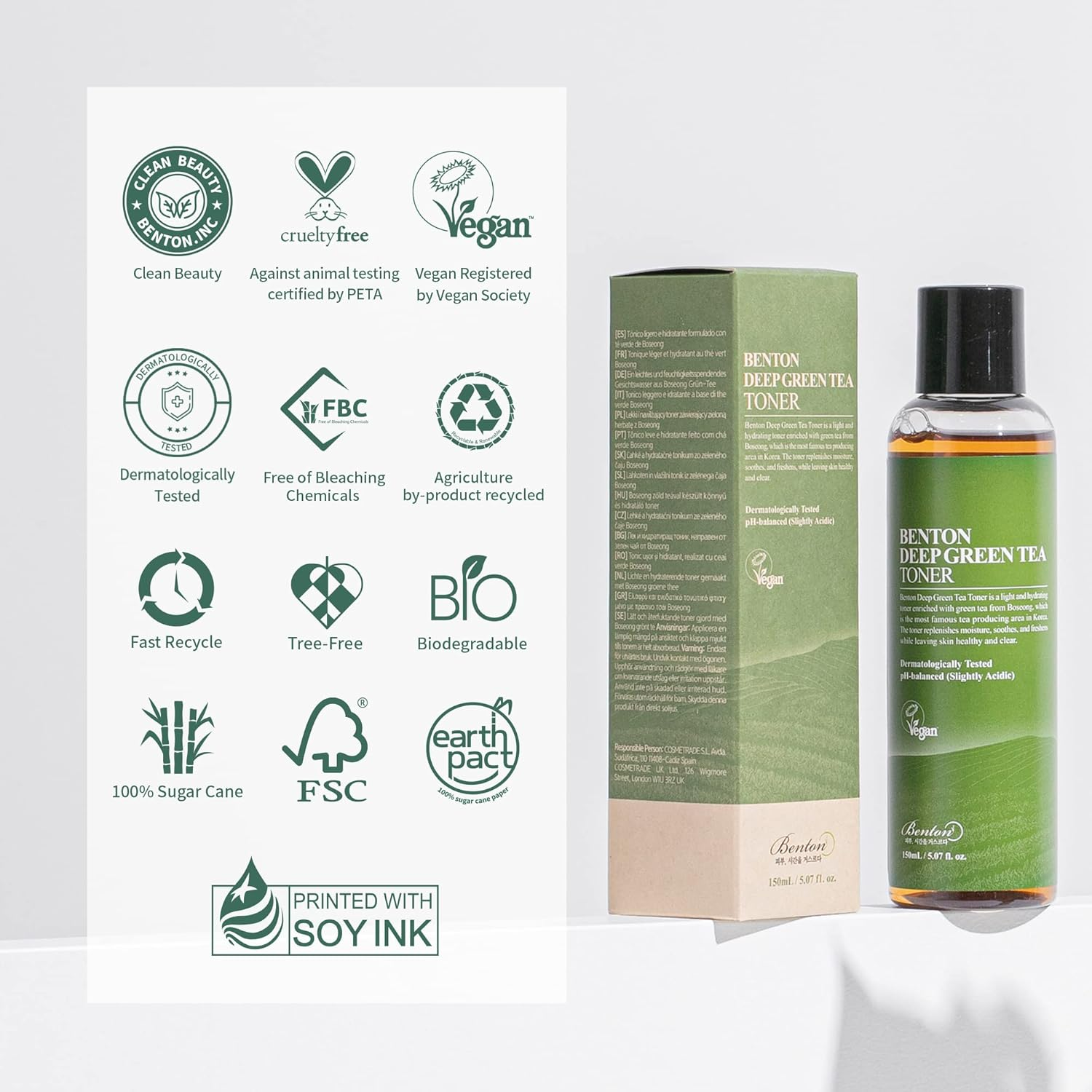 BENTON Deep Green Tea Toner image number 2