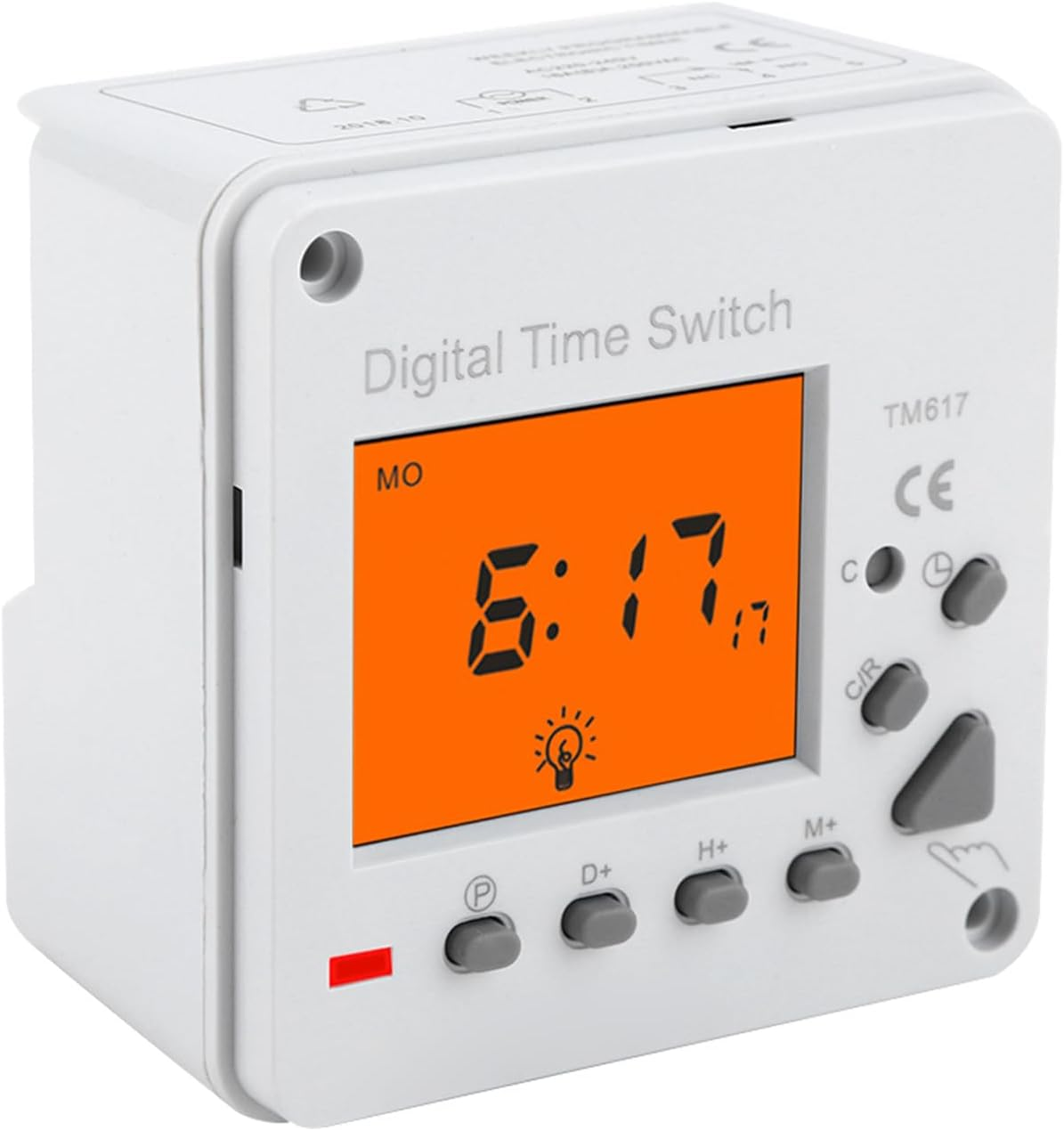 Digital Electric Programmable Outlet Timer, Smart Control Timer Switch with Backlight for Lights, Fans, Engines, Wall-Timer Switches for Devices (220VAC TM617-2) image number 2