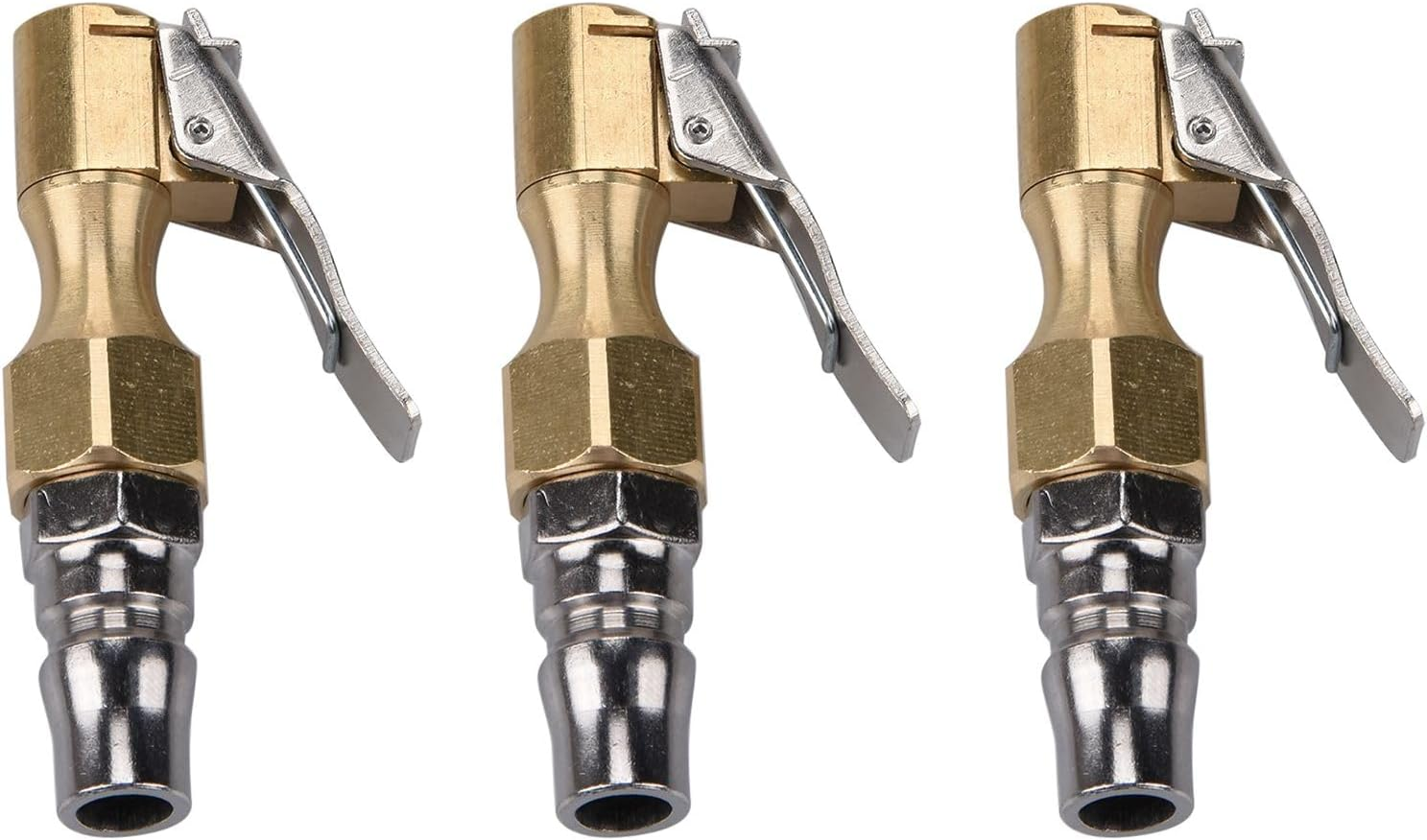 Deflateable Air Chuck Locking Presta Air Chuck for Bike Tires, 1/4" NPT Lock on Thread image number 5