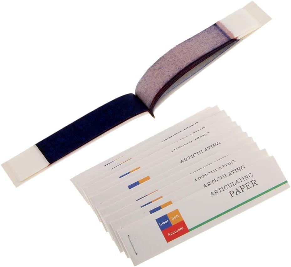 Dental Articulating Paper Red Blue Thin Thick Strips Supply 12 Books/Box image number 1