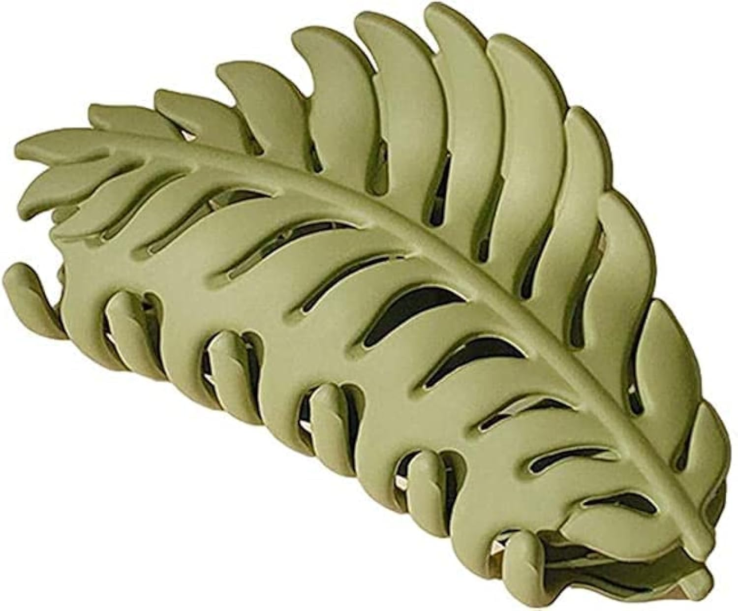 Hair Clamps Leaf Shaped Many Teeth Big Claw Clips 3.5 Inch Non Slip Leaves Hair Catch Barrette Jaw Clamp Hairpins for Women Girls Thin Thick Hair image number 6