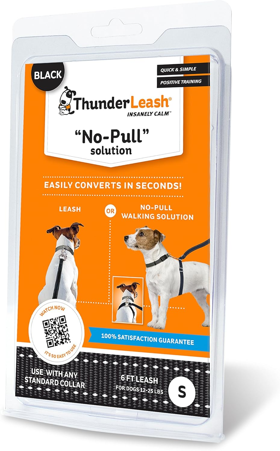 Thunderleash No-Pull Dog Leash (Small (12 to 25 Lbs), Grey)