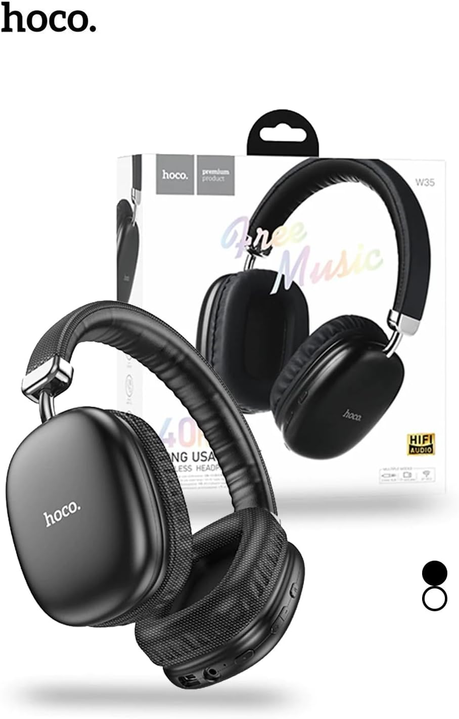 Hoco W35 Bluetooth 5.0 Wireless Headphones image number 1