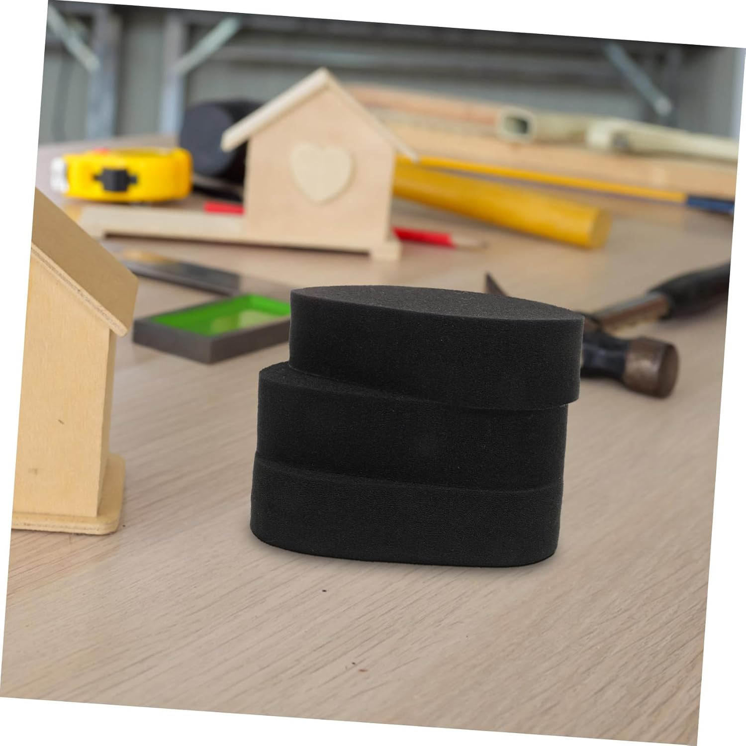 PLAFOPE 3Pcs Car Wheel Polishing Sponge High Density Waxing Pads for Auto Cleaning and Polishing Scratch Absorbent Sponges for Car Wheel Care and Maintenance image number 4