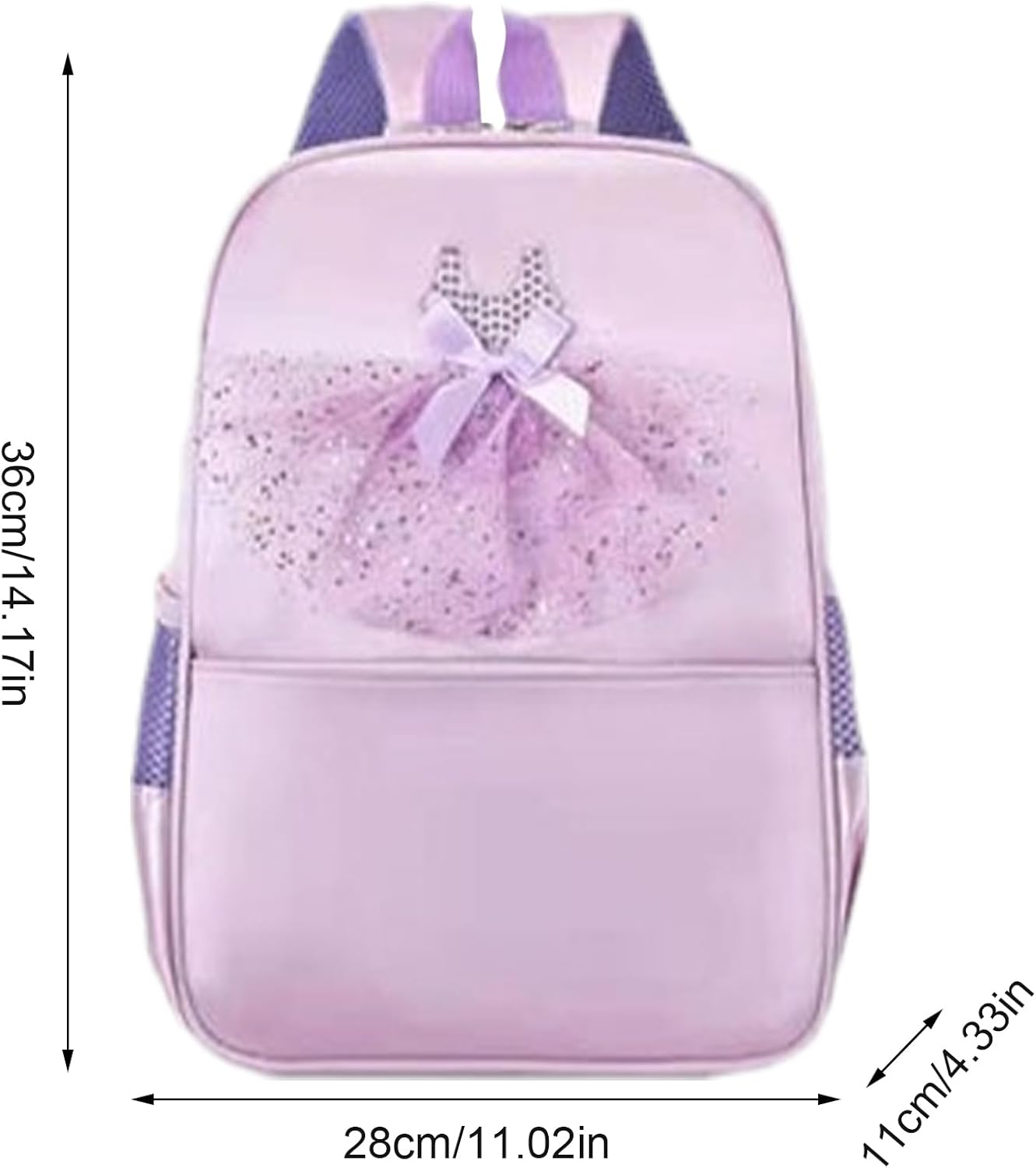 Ballet Dance Backpack for Girls, Dance Bag, Travel Ballet Backpack Cute Gymnastics Bag for Toddler Children - Green image number 4