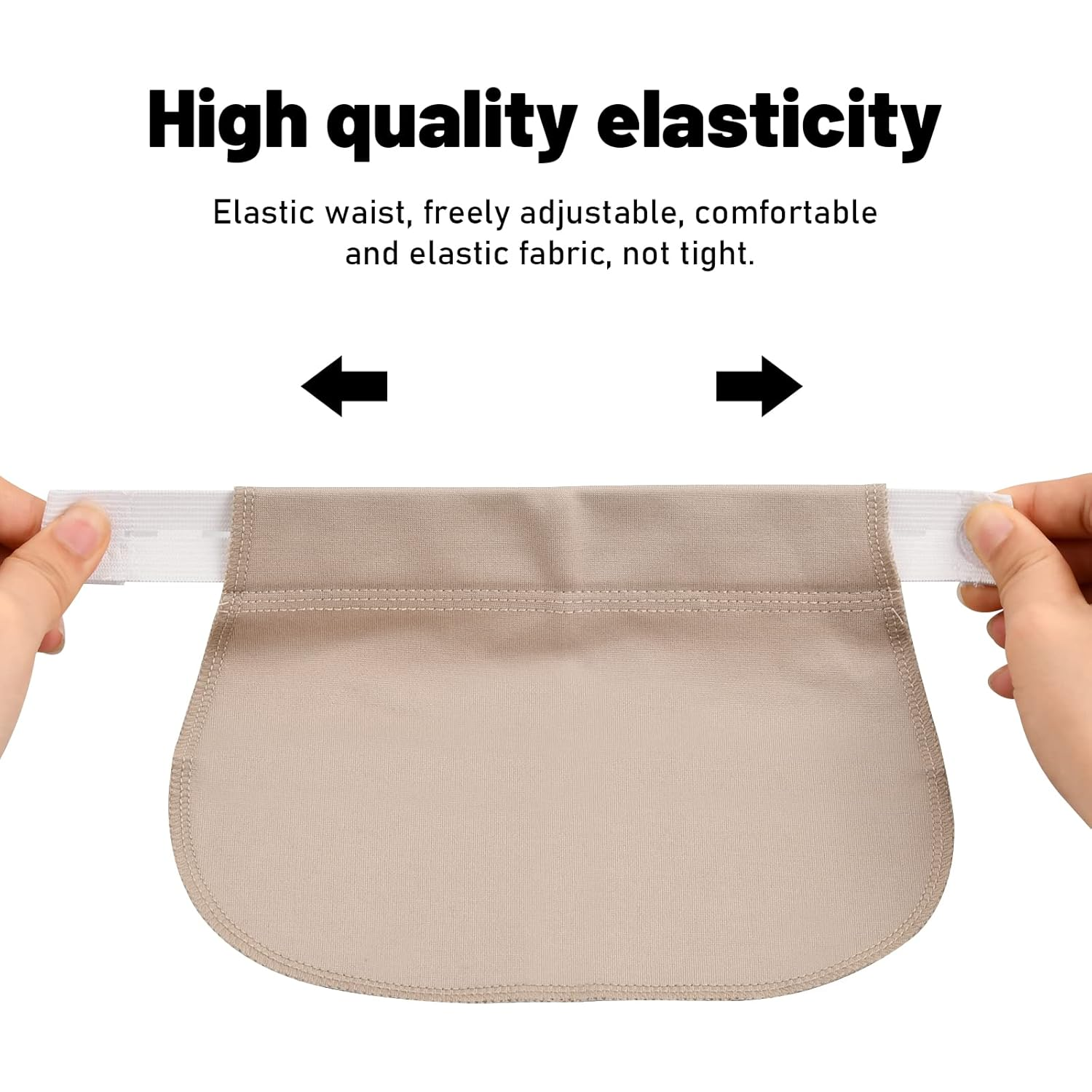 Waistband Extender 2 Pieces Maternity Pants Extender, Adjustable Elastic Waist, Elastic Maternity Pants Extender for Pregnant Woman, Adjustable Waist Extenders for Men or Women image number 3