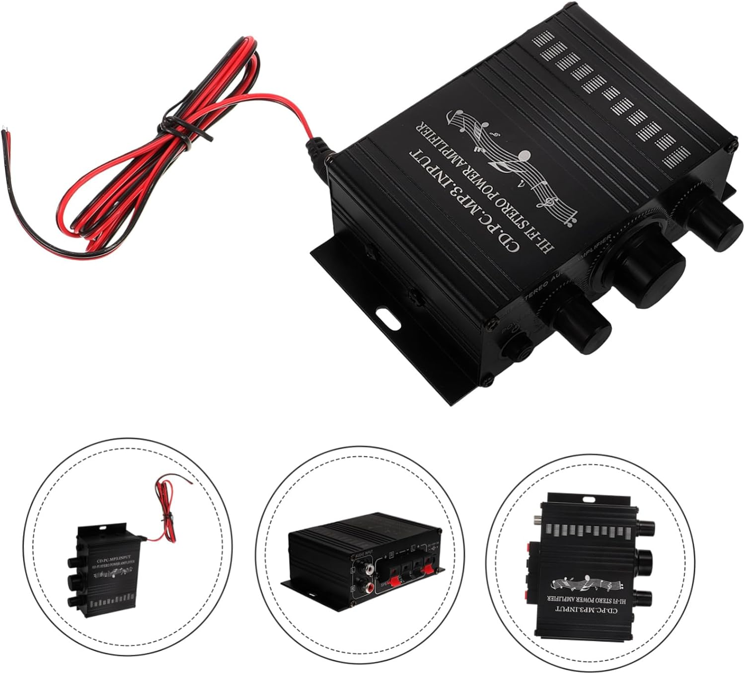 TOPPERFUN Stereo Amplifier Amplifier for Superior Sound Quality Cars Motorcycles and Home Lightweight and Versatile Audio image number 5