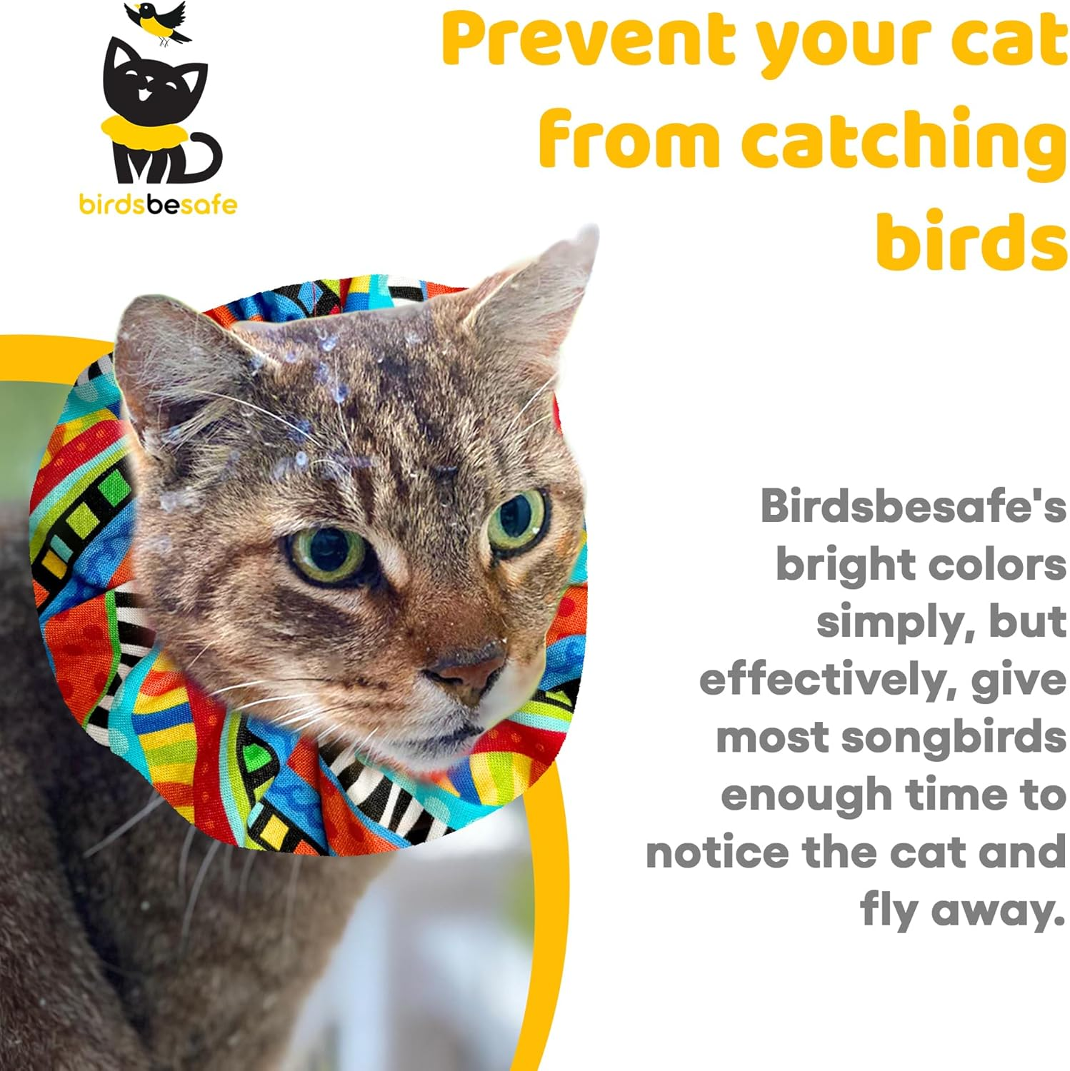 Cat Collar Cover - Bird Warning Cat Collar, Scientifically Proven to Help Prevent Your Cat from Catching Birds image number 2