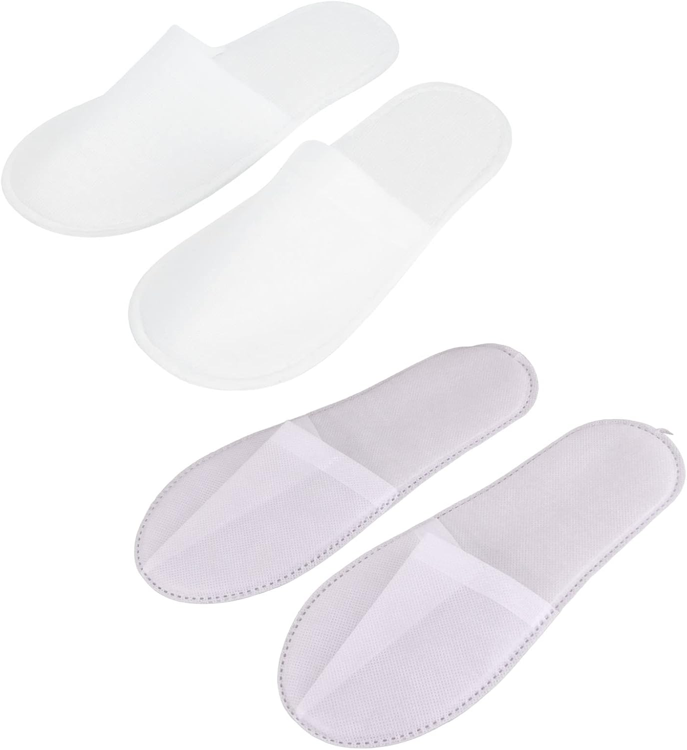 50 Pairs Disposable Indoor Slippers, Portable Unisex Non-Slip Slippers, Cotton Velvet Slippers with Closed Toe for Home Spa, Hotel, Party, Guest, Commercial Use image number 6