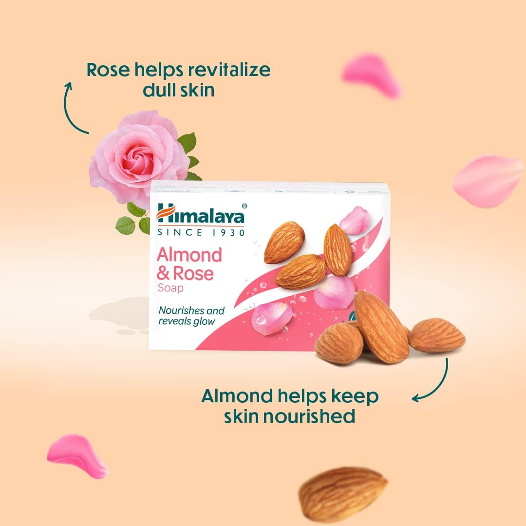 Himalaya Herbals Almond and Rose Soap, 125G (Pack of 6) image number 4