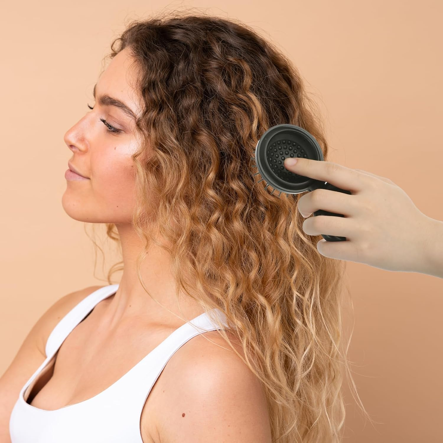 Round Folding Hair Brush, 2 Pieces Mini Hair Brush with Mirror Pocket Hair Massage Comb Portable Foldable Hair Brush Small Compact Purse Brush Travel Size Wet Hair Brushes for Women Girls Men