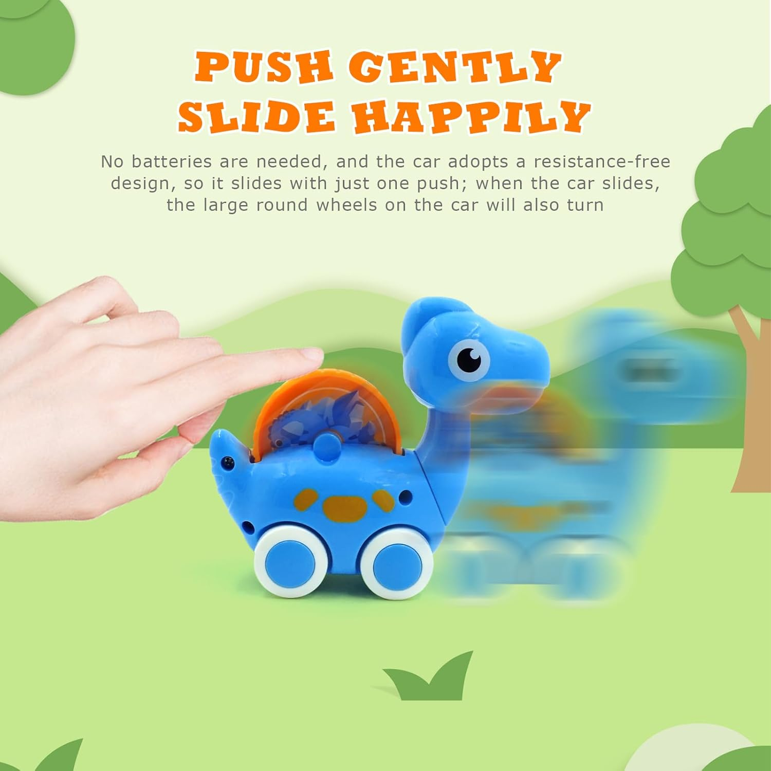 4 PCS Dinosaur Car Toys with Playmat/Storage Bag,1St Birthday Gifts for Toddler Toys Age 1-2, Baby for 1 2 Year Old Boy, 1 2 Year Old Boy Birthday Gift for Infant Toddlers image number 5