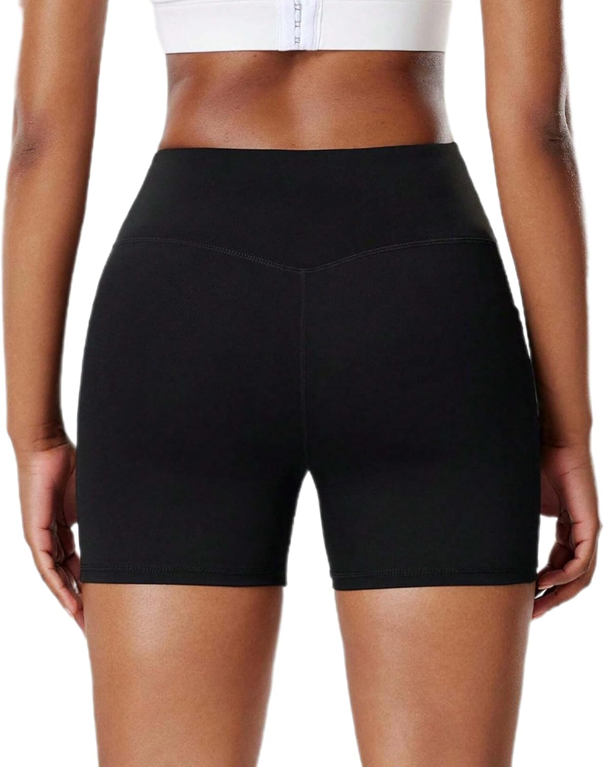 M2M STYLE High Waisted Yoga Shorts for Women - Soft & Stretchy Biker Shorts with Pockets for Running, Cycling, Fitness & Activewear image number 1