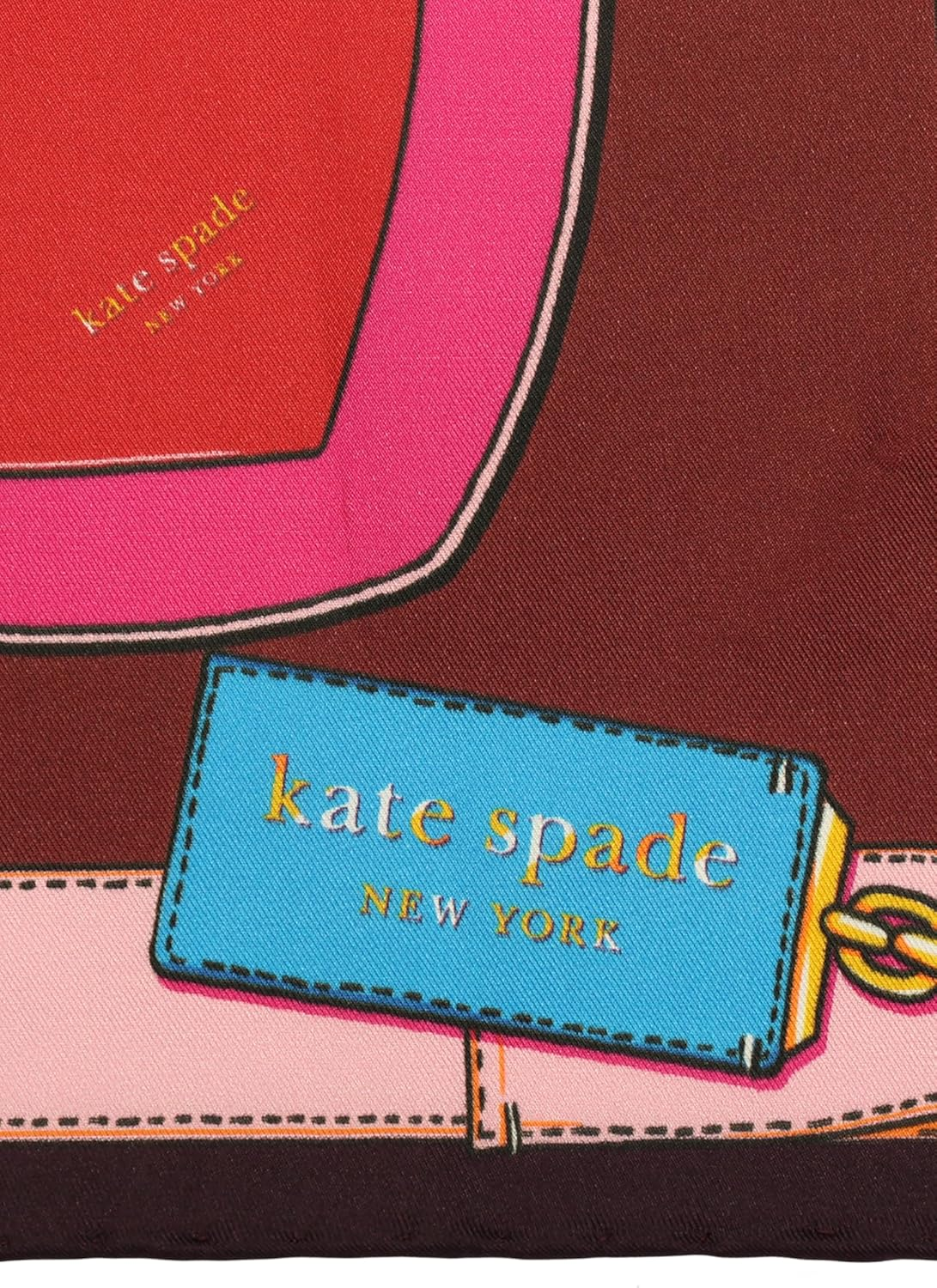 Kate Spade Bag Print Silk Square, Multi, One Size image number 3