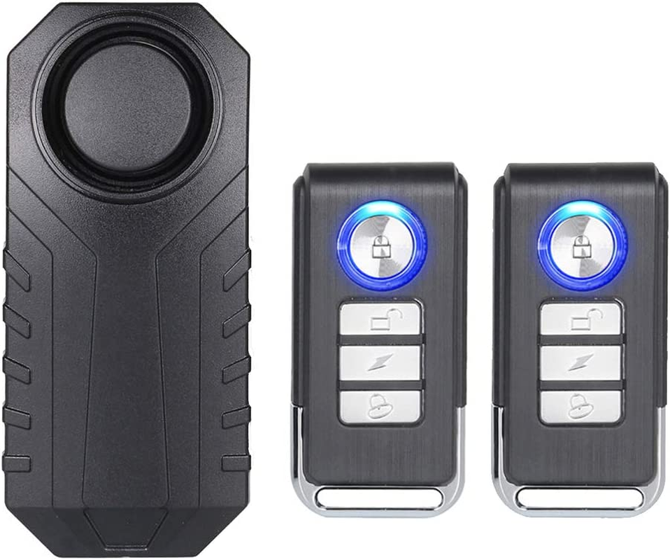 Mengshen Wireless Bicycle Motorcycle Alarm, Waterproof Anti-Theft Security Sensor Alarm with 113Db Super Loud Sound, 7 Level Sensitivity (2 Remote Control Included) image number 6