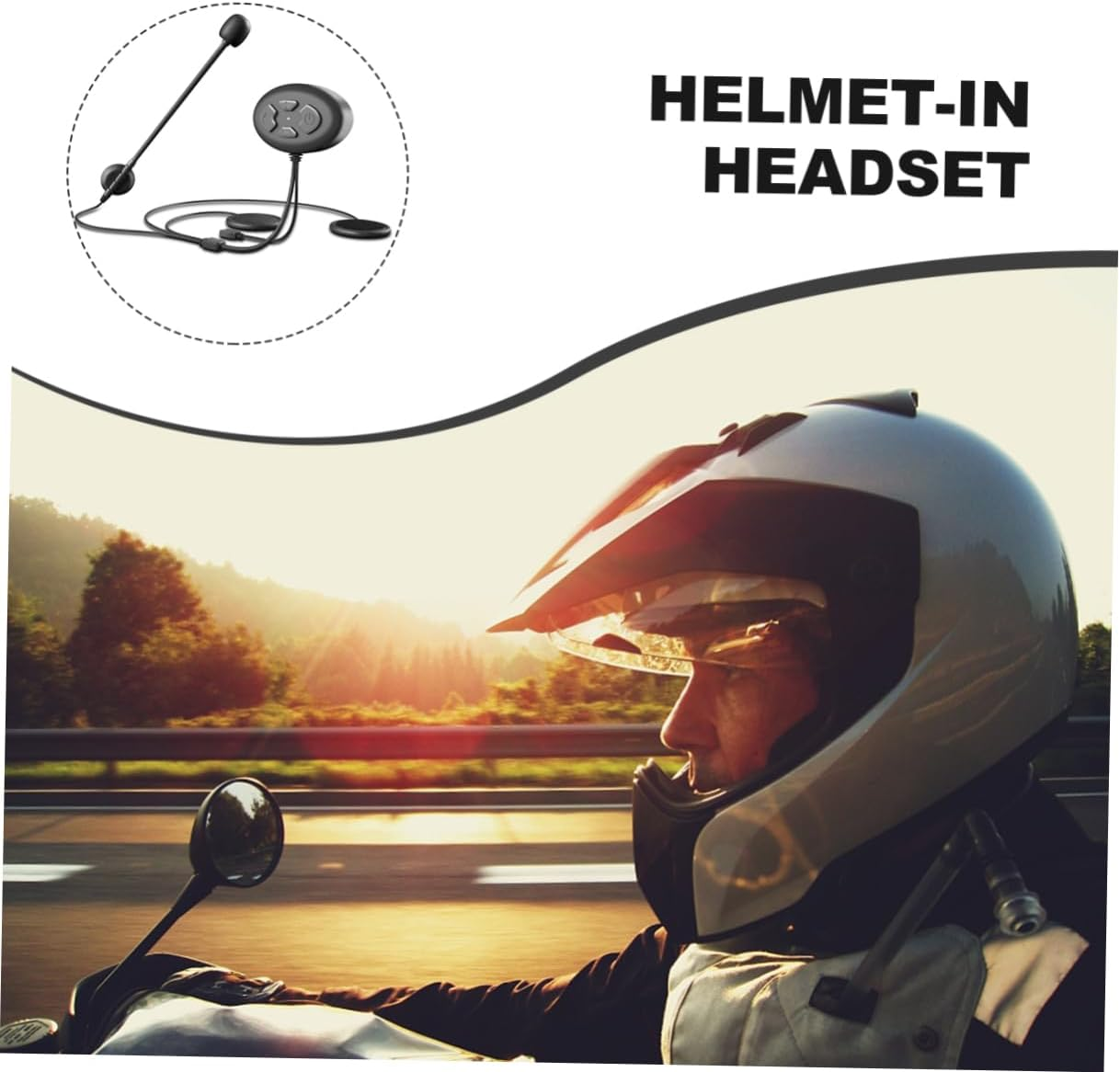 DOITOOL Motorcycle Helmet Headset Wireless Earphone Riding Headset for Motorbike Use image number 2