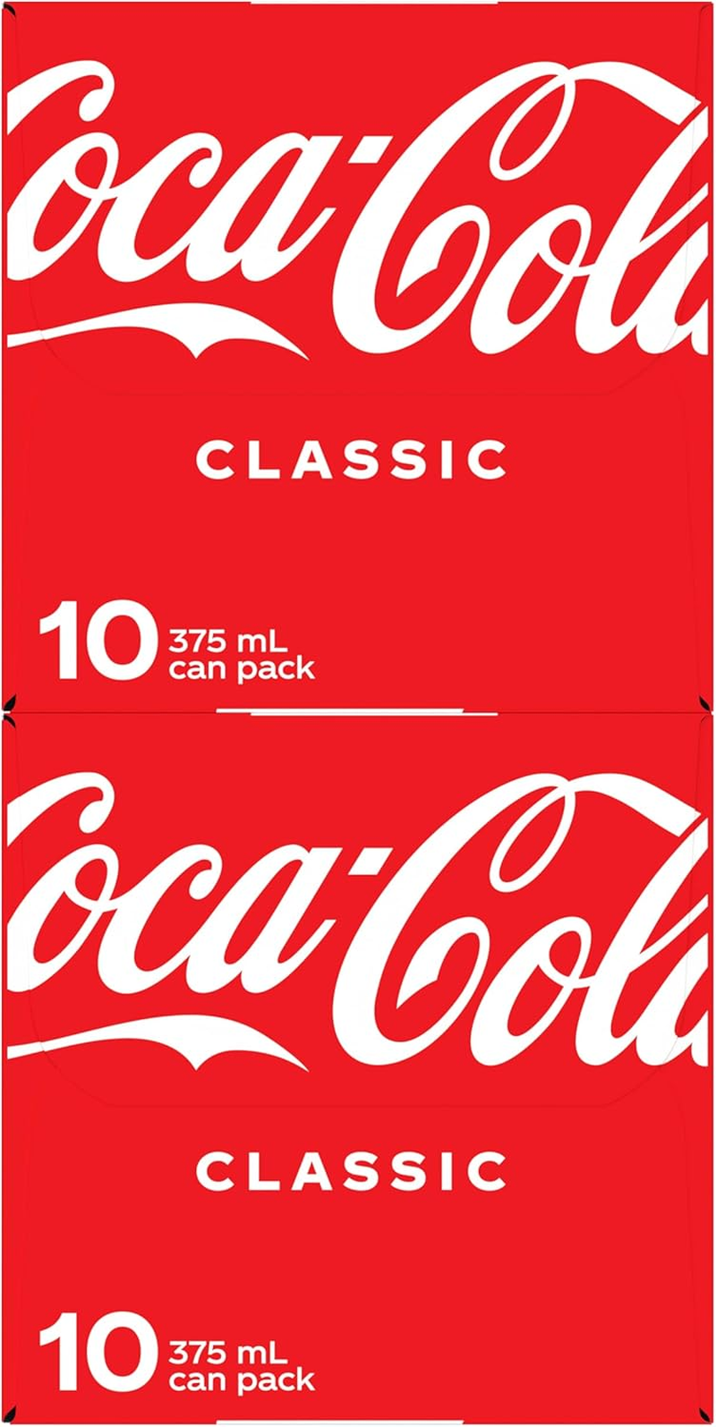 Coca-Cola Classic Soft Drink Multipack Cans 20 X 375 Ml (Packaging May Vary)