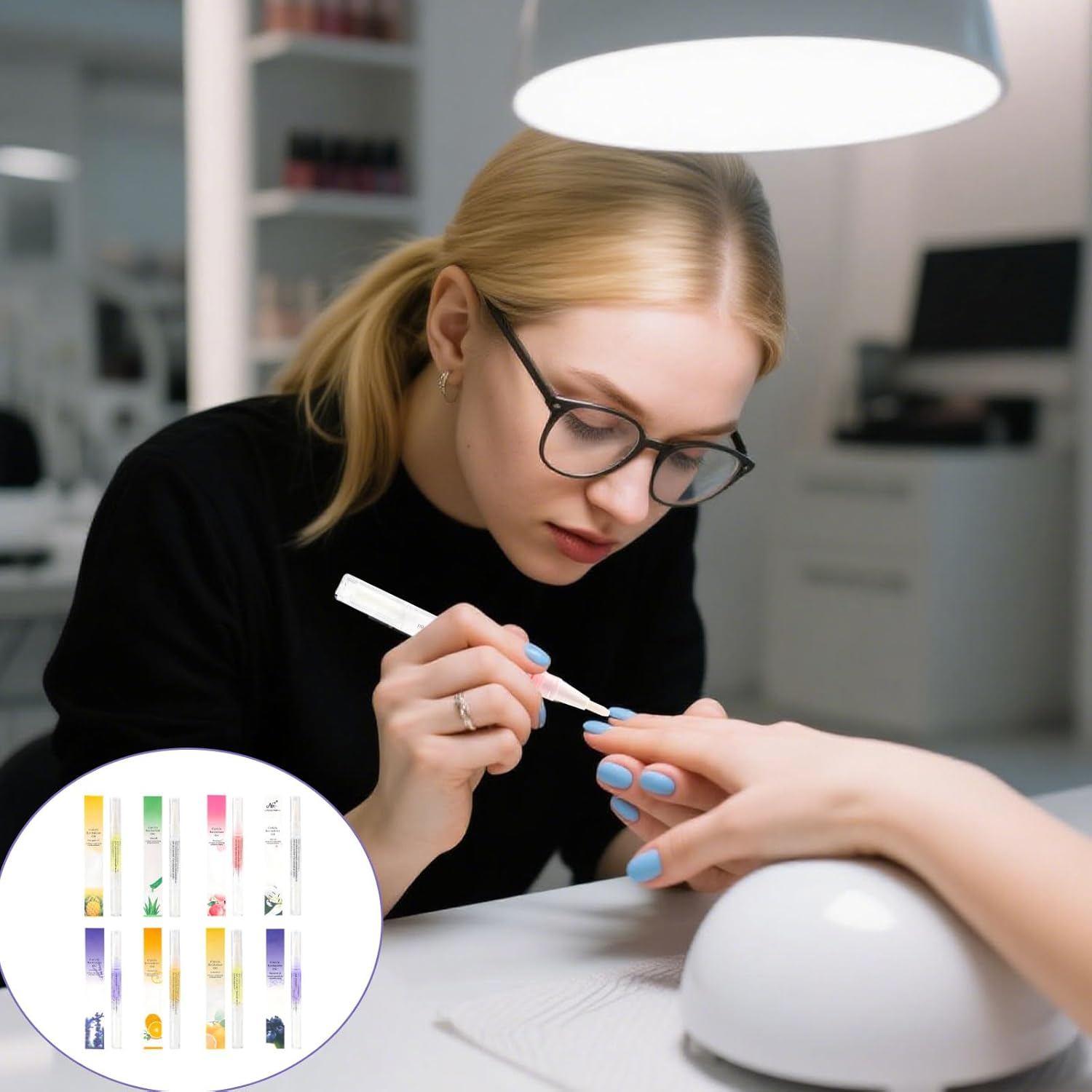 8 Pcs Nail Oil Pen, Deep Nourishment Cuticle Oil, Keratin Layer Oil Pen Set, Nail Growth Essence, Deburring and Dead Skin for Repairing Cracks, Dry and Nourishing Pen image number 6