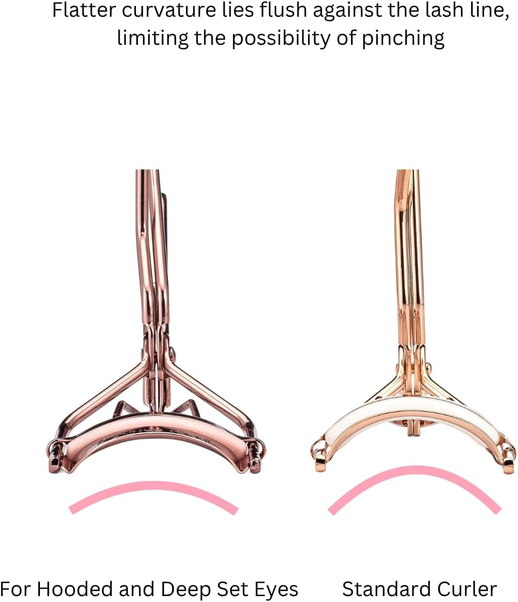 Jenny Patinkin the Big Reveal Eyelash Curler for Hooded Eyes, Deep Set Eyes &ndash; Precision & Professional Eyelash Curler for Difficult Eye Shapes with Replacement Silicone Pad, Nickel Free image number 6