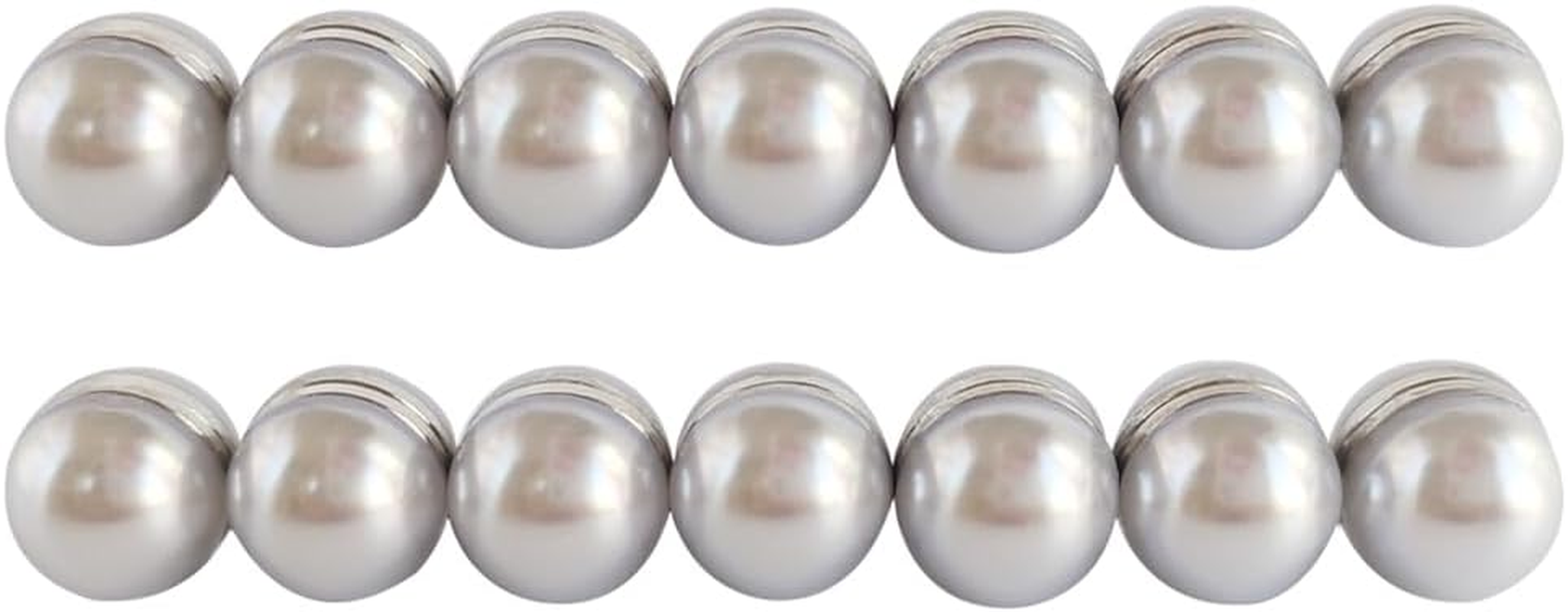 14 Set Wedding Veil Weights Magnetic Pearls, Pearl Magnet for Wedding Dress Decoration, Double-Sided Artificial Pearl Magnetic Button，Pearl Decoration, Bridal Jewelry, White, 1 * 1CM image number 2
