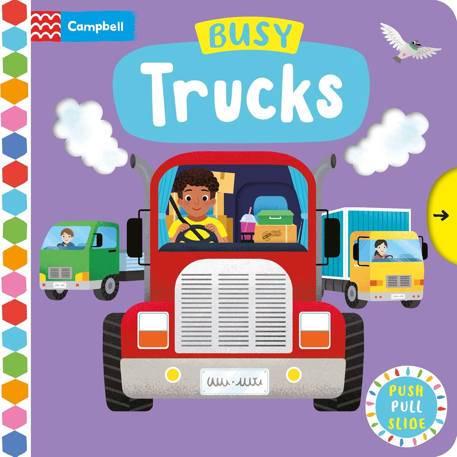 Busy Trucks: a Push, Pull, Slide Book image number 1